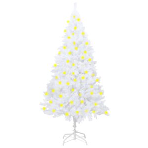 Artificial Pre-lit Christmas Tree with Thick Branches White 180 cm