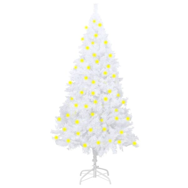 Artificial Pre-lit Christmas Tree with Thick Branches White 180 cm