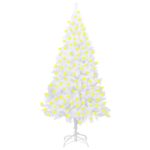 Artificial Pre-lit Christmas Tree with Thick Branches White 210 cm