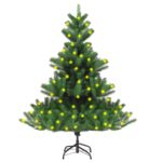 Nordmann Fir Artificial Pre-lit Christmas Tree Green 120 cm