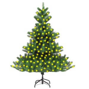 Nordmann Fir Artificial Pre-lit Christmas Tree Green 210 cm