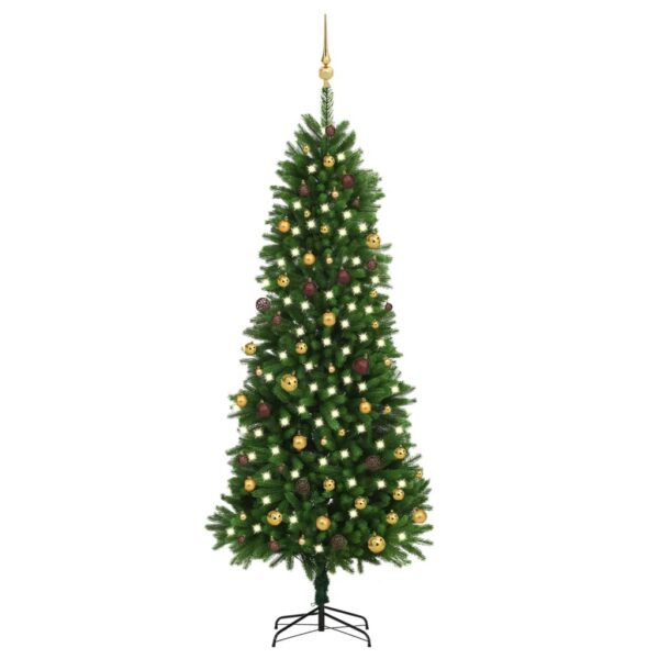 Artificial Pre-lit Christmas Tree with Ball Set 240 cm Green