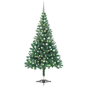 Artificial Pre-lit Christmas Tree with Ball Set 120 cm 230 Branches