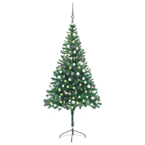 Pre-Lit Artificial PVC Christmas Tree Indoor LED Lights Decorative Ball Set