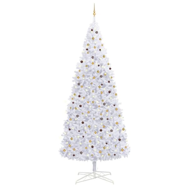 Artificial Pre-lit Christmas Tree with Ball Set LEDs 400 cm White