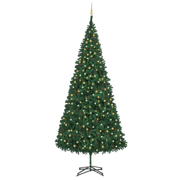 Artificial Pre-lit Christmas Tree with Ball Set 500 cm Green