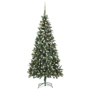 Artificial Pre-lit Christmas Tree with Ball Set 210 cm