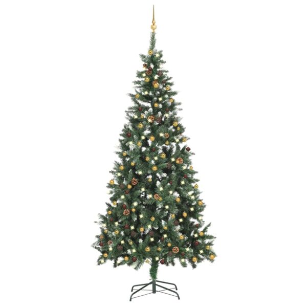 Artificial Pre-lit Christmas Tree with Ball Set 210 cm