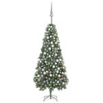 Pre-Lit Artificial Pine Christmas Tree LED Lights Pine Cones Festive Home Decor