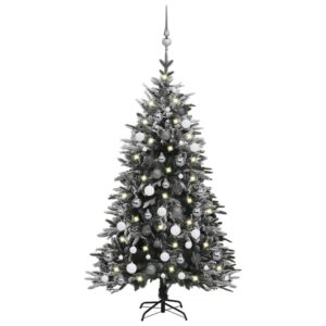 Artificial Christmas Tree LED&Ball Set&Flocked Snow 120cm PVC&PE