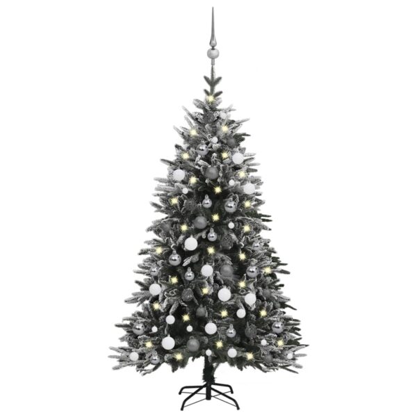 Artificial Christmas Tree LED&Ball Set&Flocked Snow 120cm PVC&PE