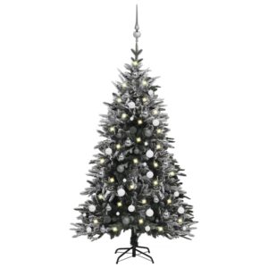 Luxurious Green Flocked Snow Artificial Christmas Tree with LED Lights