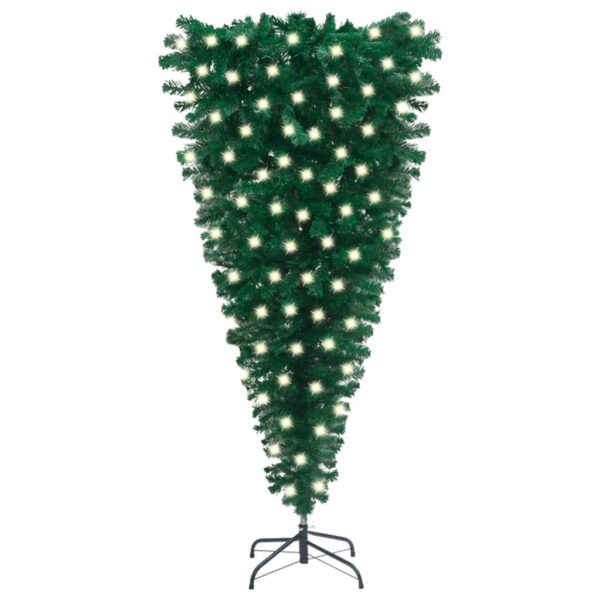 Upside-down Artificial Pre-lit Christmas Tree Green 150 cm