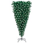 Upside-down Artificial Pre-lit Christmas Tree Green 240 cm