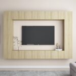 8 Piece TV Cabinet Set Sonoma Oak Engineered Wood