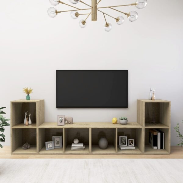 TV Cabinets 4 pcs Sonoma Oak 72x35x36.5 cm Engineered Wood