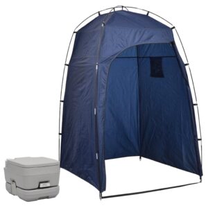 Portable Outdoor Camping Toilet with Privacy Shower Changing Tent Combo