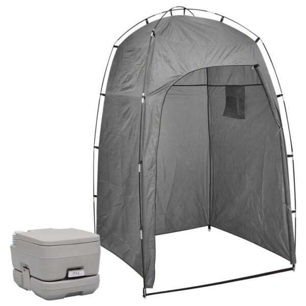 Portable Camping Toilet & Privacy Shower Tent Combo Outdoor Ensuite Easy Setup