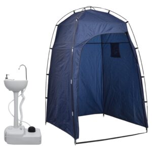 Portable Camping Handwash Station with Privacy Tent Outdoor Hygiene Kit