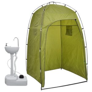 Portable Camping Handwash Station with Privacy Tent Outdoor Hygiene Kit