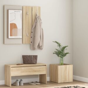 Hallway Furniture Set Sonoma Oak Engineered Wood