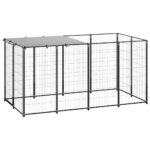 Spacious Outdoor Dog Kennel Playpen Large Exercise Cage with Water-Resistant Roof