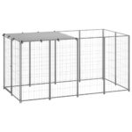 Spacious Outdoor Dog Kennel Playpen Large Secure Pet Cage with Water-Resistant Roof