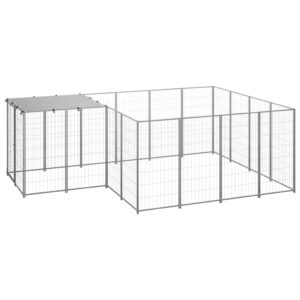 Spacious Outdoor Dog Kennel Playpen Large Secure Exercise Area with Water-Resistant Roof