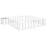 Dog Kennel Silver 31.46 m² Steel