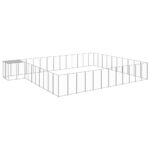 Dog Kennel Silver 37.51 m² Steel