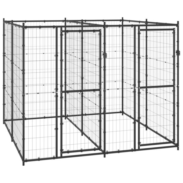 Outdoor Dog Kennel Steel 4.84 m²