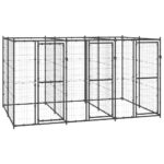 Outdoor Dog Kennel Steel 7.26 m²