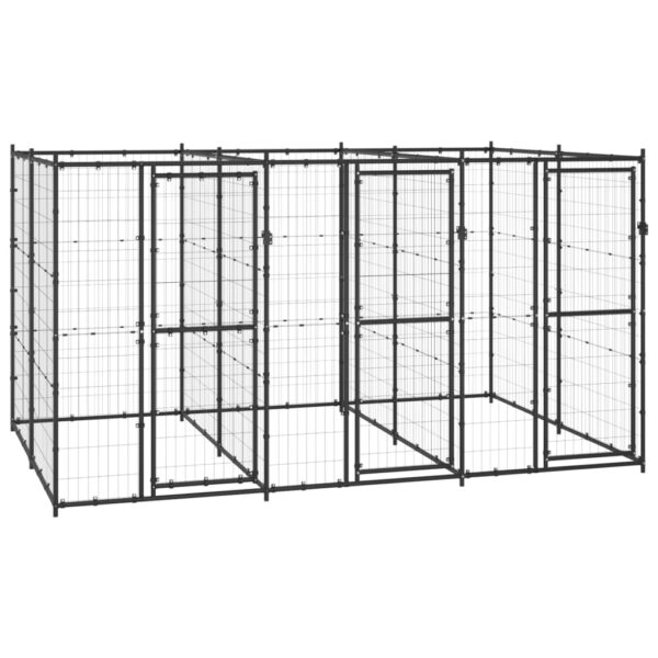 Outdoor Dog Kennel Steel 7.26 m²