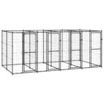 Outdoor Dog Kennel Steel 9.68 m²