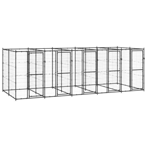 Outdoor Dog Kennel Steel 12.1 m²