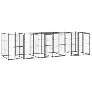 Outdoor Dog Kennel Steel 14.52 m²