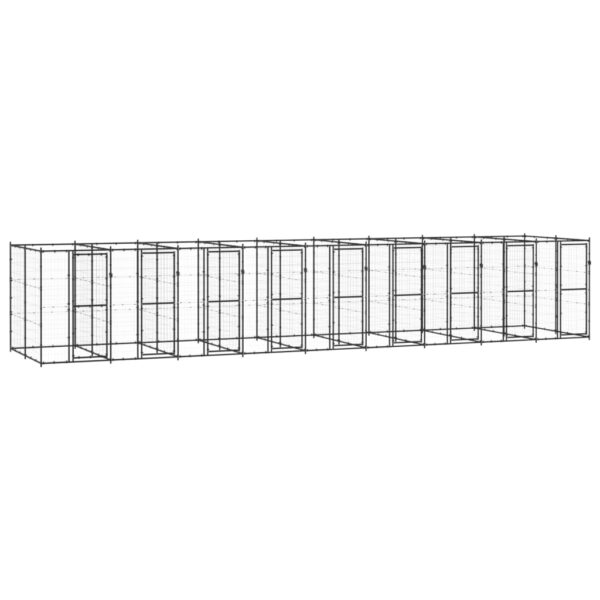 Outdoor Dog Kennel Steel 21.78 m²