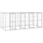 Outdoor Dog Kennel Galvanised Steel 9.68 m²