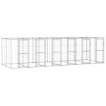 Outdoor Dog Kennel Galvanised Steel 14.52 m²