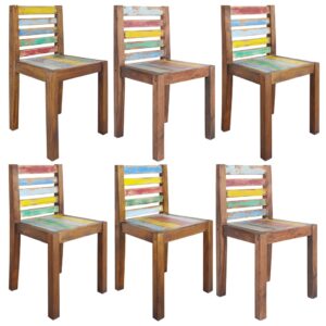 Dining Chairs 6 pcs Solid Reclaimed Wood