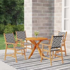 5 Piece Garden Dining Set Solid Wood Acacia