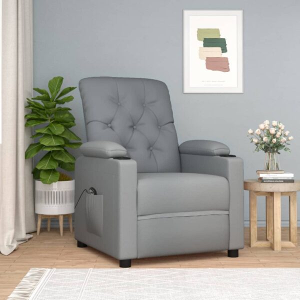 Stand up Chair Light Grey Fabric