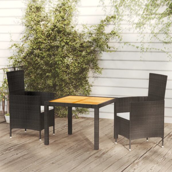 Outdoor Rattan Dining Set Garden Patio Furniture Table Chairs with Cushions