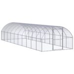 Outdoor Chicken Coop 3x10x2 m Galvanised Steel