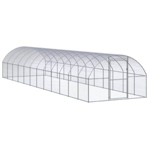 Outdoor Chicken Coop 3x12x2 m Galvanised Steel