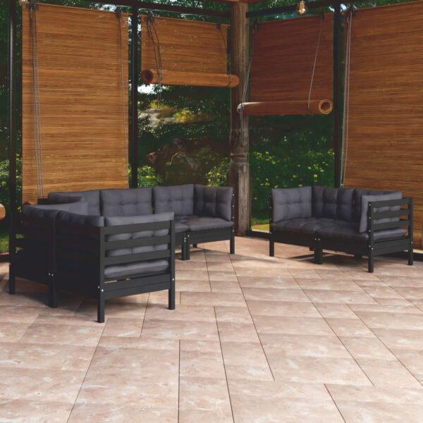 7 Piece Garden Lounge Set with Cushions Solid Pinewood