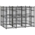 Outdoor Dog Kennel Steel 5.53 m²