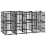 Outdoor Dog Kennel Steel 7.37 m²