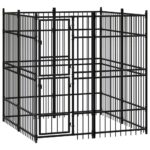 Outdoor Dog Kennel Steel 3.69 m²