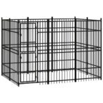 Outdoor Dog Kennel Steel 5.53 m²